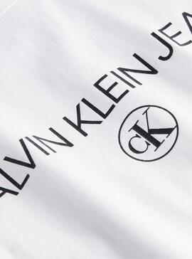 T-Shirt Calvin Klein Archive Branco para Mulher