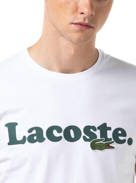 T-Shirt Lacoste Italic Branco para Homem