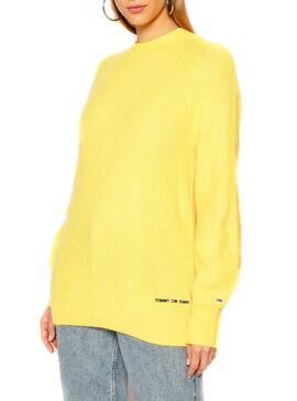 Camisola Tommy Jeans Lofty Yarn Amarelo Mulher