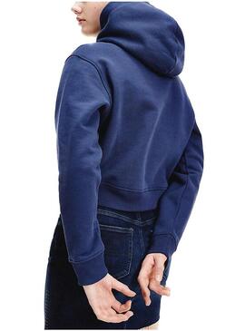 Sweat Calça jeans Tommy Flag Azul para Mulher