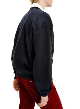 Sweat Tommy Jeans Collegiate Preto para Mulher