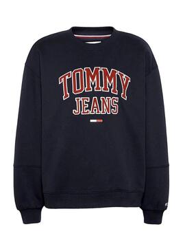 Sweat Tommy Jeans Collegiate Preto para Mulher