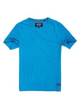 T-Shirt Superdry Dry Originals Vee Homem Azul