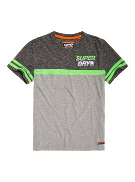 T-Shirt Superdry Applique Nu Lad Homem Cinzento