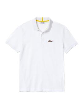 Polo Lacoste x National Geographic Branco Leopard