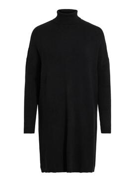 Vestido Vila Rollneck Preto para Mulher
