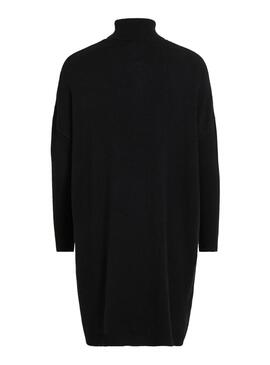 Vestido Vila Rollneck Preto para Mulher