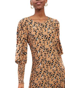 Vestido Vila Vikittie marrom para Mulher