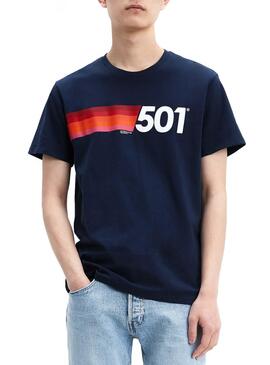 T-Shirt Levis Setin 501 Azul Homem