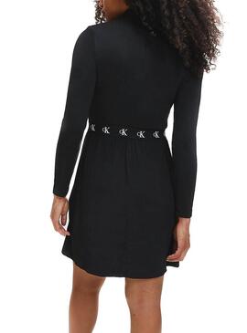 Vestido Calvin Klein Elastic Preto para Mulher