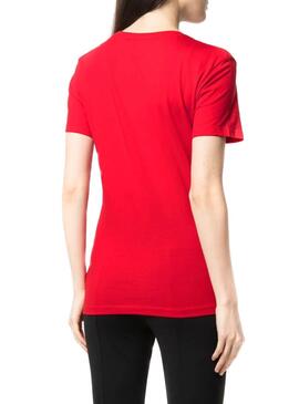 T-Shirt Calvin Klein Round Vermelho para Mulher