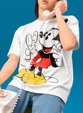 T-Shirt Levis x Disney Mickey Branco para Homem