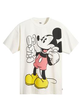 T-Shirt Levis x Disney Mickey Branco para Homem