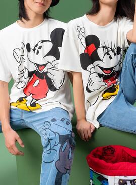 T-Shirt Levis x Disney Mickey Branco para Homem
