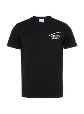 T-Shirt Tommy Jeans Stretch Preto para Homem