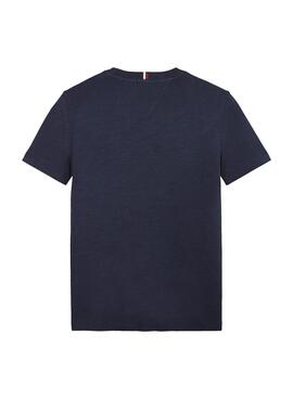 T-Shirt Tommy Hilfiger Global Azul Marinho para Menino