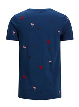 T- Shirt Jack and Jones Jorconvo Azul Marinho
