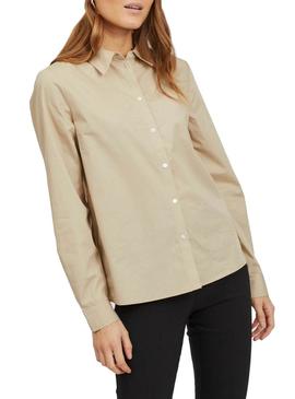 Camisa Vila Vigami Beige para Mulher