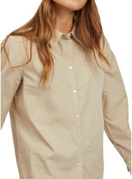 Camisa Vila Vigami Beige para Mulher