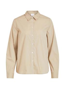 Camisa Vila Vigami Beige para Mulher