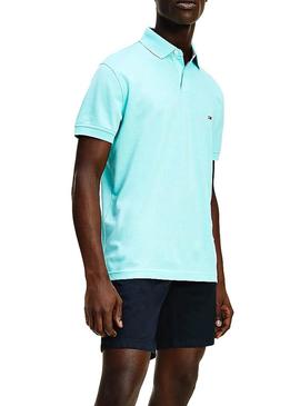 Polo Tommy Hilfiger 1985 Miami Aqua para Homem