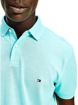 Polo Tommy Hilfiger 1985 Miami Aqua para Homem