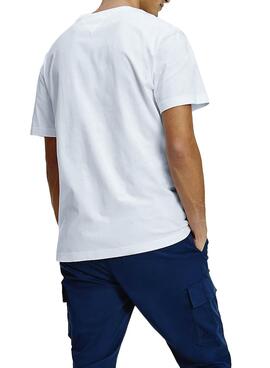 T-Shirt Tommy Jeans Linear Logo Branco Homem