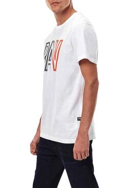 T-Shirt G-Star Raw Compact Branco para Homem