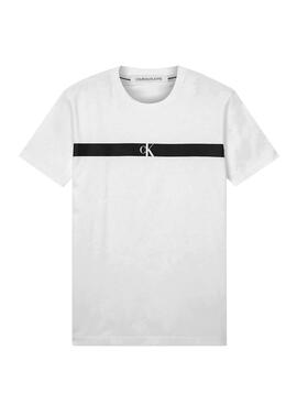 T-Shirt Calvin Klein Horizontal Branco Homem