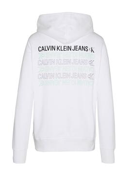 Sweat Calvin Klein Repetir Texto Branco Homem