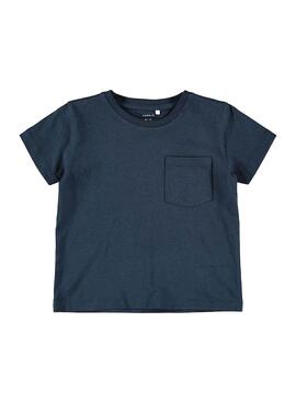 T-Shirt Name It Somic Azul Marinho para Menino