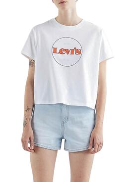 T-Shirt Levis Graphic Varsity Cinza para Mulher
