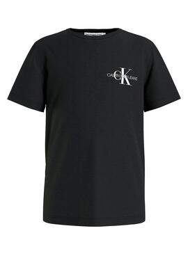 T-Shirt Calvin Klein Chest Monogram Preto Menino