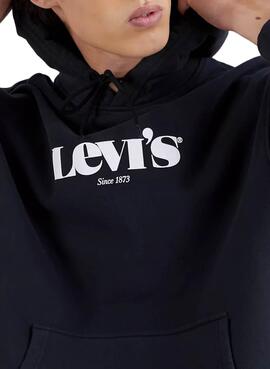Sweat Levis Relaxed Graphic Preto para Homem