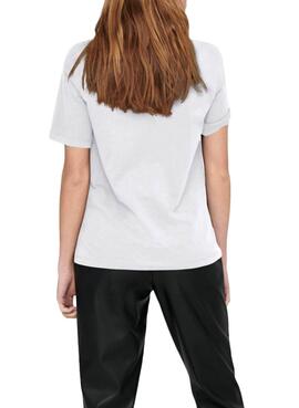 T-Shirt Only Lonnie Branco para Mulher