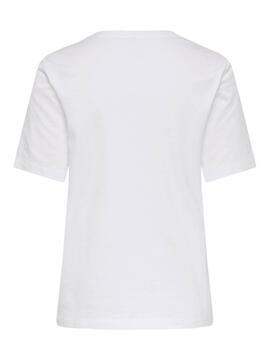 T-Shirt Only Lonnie Branco para Mulher