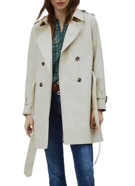 Trench Pepe Jeans Tania Beige para Mulher