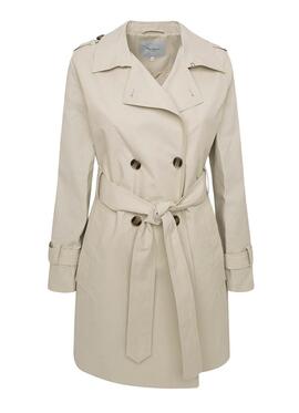 Trench Pepe Jeans Tania Beige para Mulher