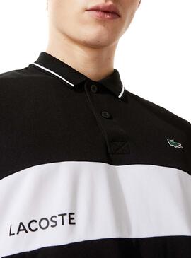 Polo Lacoste Sport Cor Block Preto para Homem