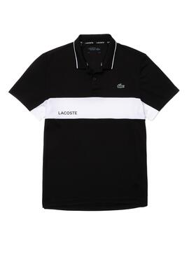 Polo Lacoste Sport Cor Block Preto para Homem