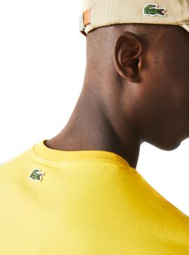 T-Shirt Lacoste Logo Overside Top Amarelo Homem