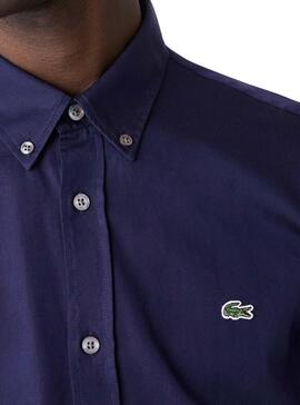 Camisa Lacoste Premium Azul Marinho para Homem