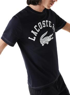 T-Shirt Lacoste TH0061 Azul Marinho para Homem