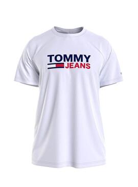 T-Shirt Tommy Jeans Corp Logo Branco para Homem