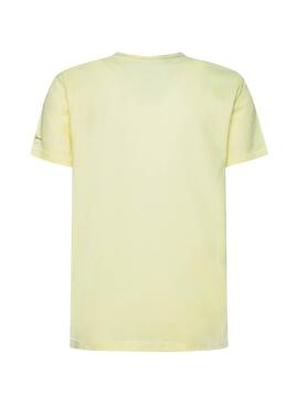 T-Shirt Pepe Jeans Cayden Amarelo para Menino