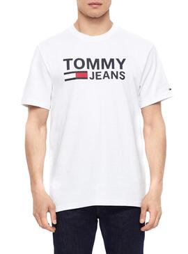 T-Shirt Tommy Jeans Logo Branco