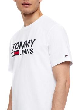 T-Shirt Tommy Jeans Logo Branco