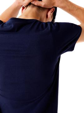 T-Shirt Lacoste Logo 3D Azul Marinho para Homem