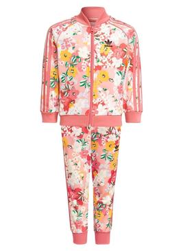 Fato de treino Adidas Floral Rosa para Menina