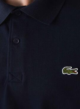Polo Lacoste Color Block Azul Marinho para Homem